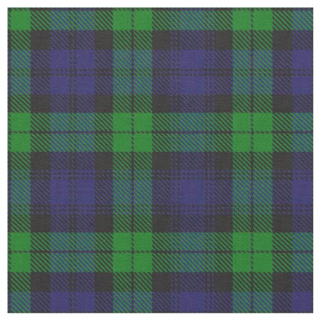 Tela Black Watch Campbell Tartan (De cerca)
