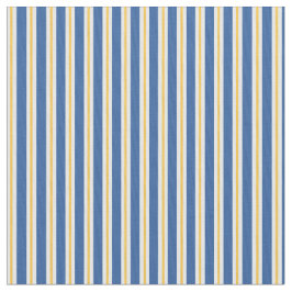 Tela blanca amarilla azul de la raya vertical