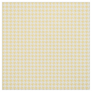 Tela blanca amarilla del modelo de Houndstooth