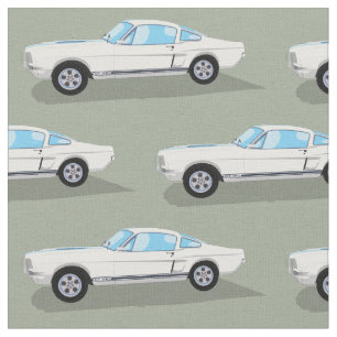Tela blanca clásica del coche del músculo