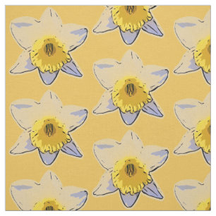 Tela blanca del narciso (amarillo)