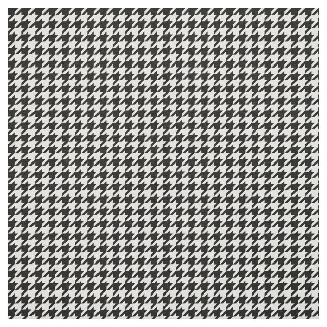 Tela blanca negra del modelo de Houndstooth (Retal)