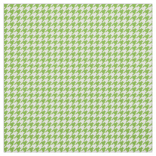 Tela blanca verde del modelo de Houndstooth