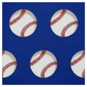 Tela blanca y azul roja del béisbol por la yarda