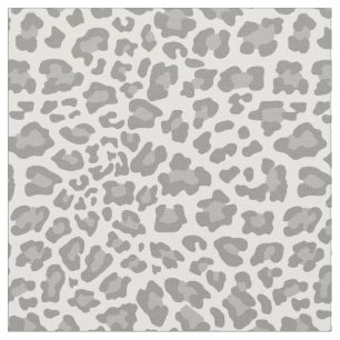 Tela blanca y gris del leopardo