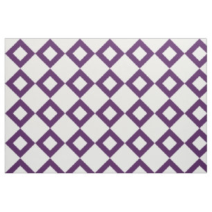 Tela blanca y púrpura geométrica del modelo del