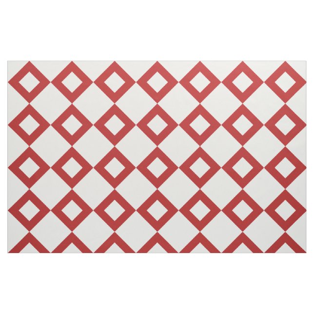 Tela blanca y roja geométrica del modelo del ("Cuarto gordo" (fat quarter))
