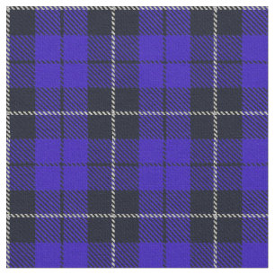 Tela Blanco brillante/raya negra del palid del cobalto