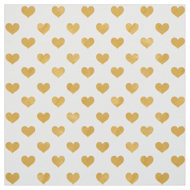 Tela Blanco del amor 2018 - corazón de oro (Retal)