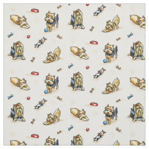 Tela Blanco natural del mundo de Yorkie