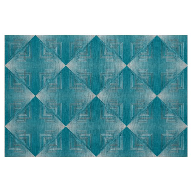 Tela Blanco opaco turquesa ("Cuarto gordo" (fat quarter))