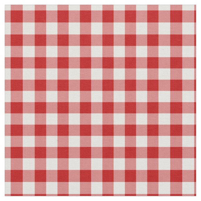Tela Blanco rojo de la comprobación de la placa de búfa (De cerca)