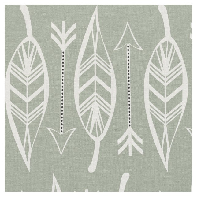 Tela Blanco tribal (De cerca)