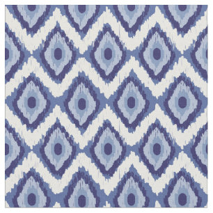 Tela Blanco tribal Chevron del diamante de Ikat de los