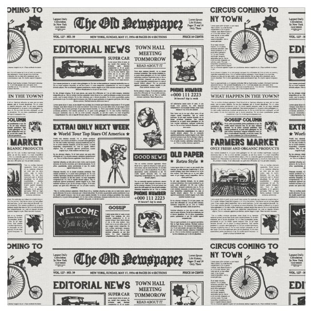 Tela blanco vintage del periódico flapper de 1920 (De cerca)