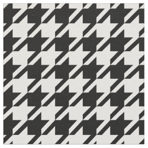 Tela blanco y negro de Houndstooth