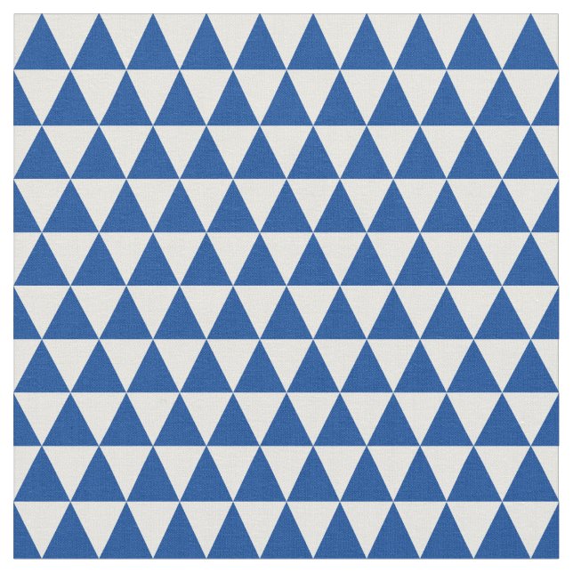Tela Blaue Dreiecke Muster (De cerca)