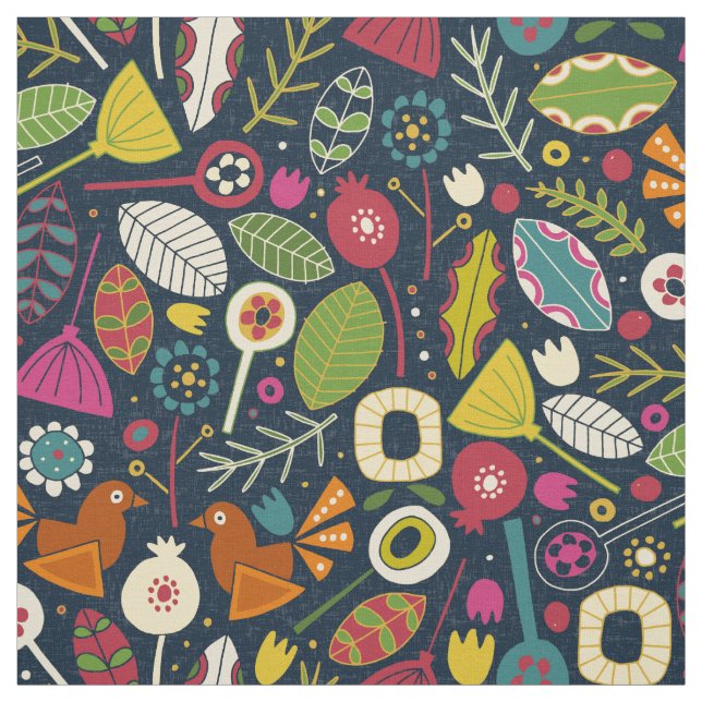 TELA BLOM INDIGO (Retal)