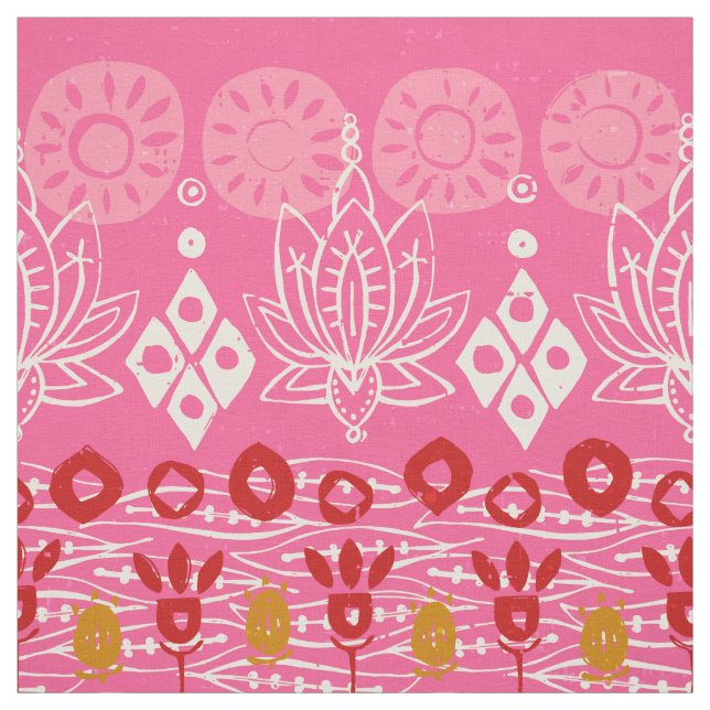 Tela bloque loto rosa (Retal)