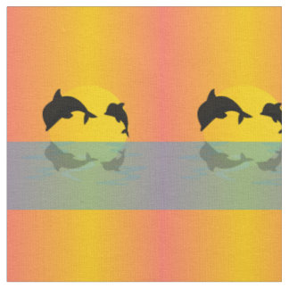 Tela Bloquear delfines al atardecer