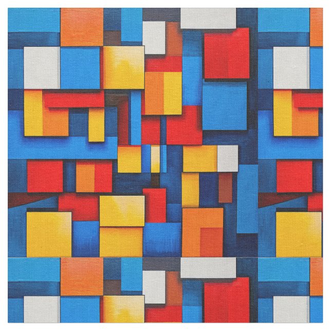 Tela Bloques abstractos coloridos (De cerca)