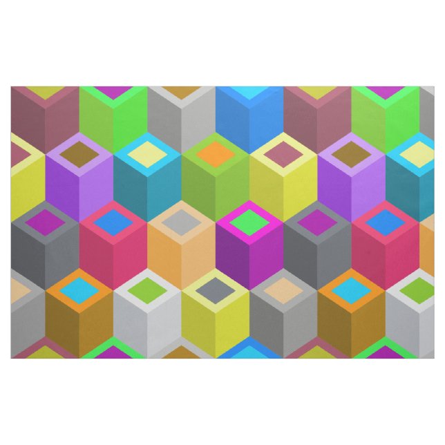 Tela Bloques De La Ciudad De Iso ("Cuarto gordo" (fat quarter))