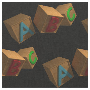 Tela bloques del alfabeto 3D