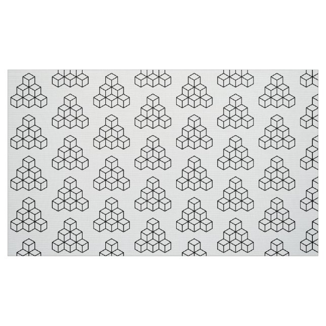 Tela Bloques geométricos - Negro ("Cuarto gordo" (fat quarter))