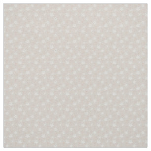 Tela Blossoms blancos mínimos en fondo beige suave