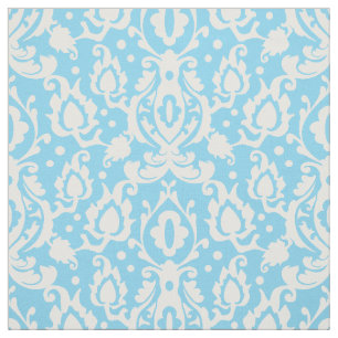 Tela Blue Aqua Casbah Damask