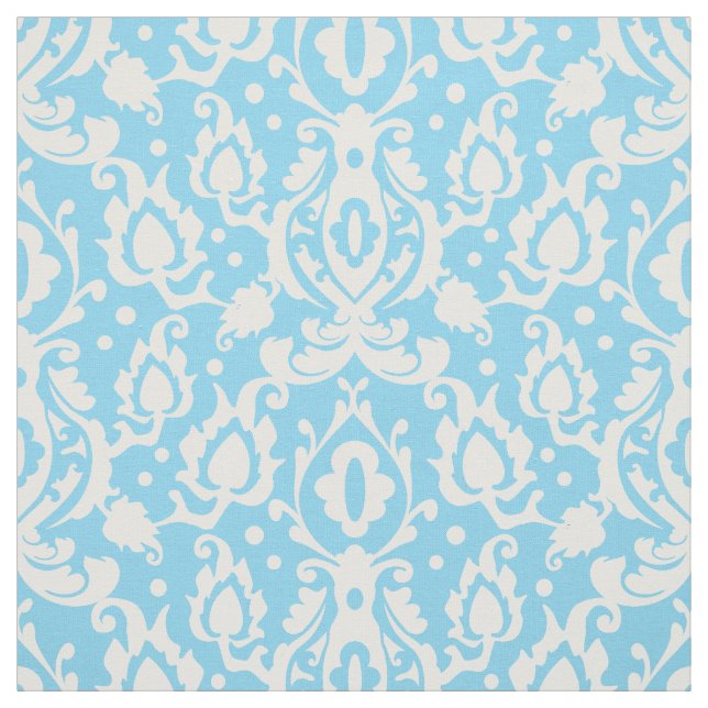 Tela Blue Aqua Casbah Damask (Retal)