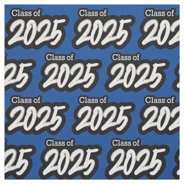 Tela Blue Bold Brush Clase de 2025 (Retal)