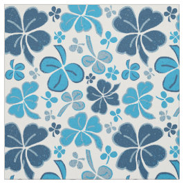 Tela Blue Clover Shamrock Pattern St.