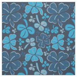 Tela Blue Clover Shamrock Pattern St.