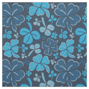 Tela Blue Clover Shamrock Pattern St.