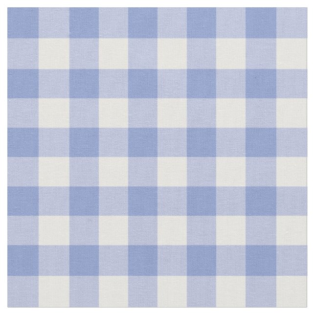 Tela Blue Farmhouse Gingham Plaid Checkered Pattern (De cerca)
