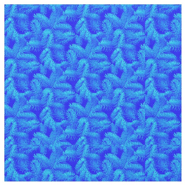 Tela Blue Fir Cotton (De cerca)