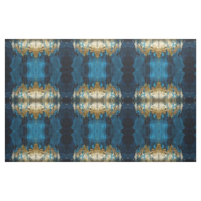 Tela Blue Floral Fabric Seamless Pattern Boho Modern ("Cuarto gordo" (fat quarter))
