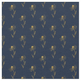 Tela Blue Gold Elegant Fabric Crafting Pattern