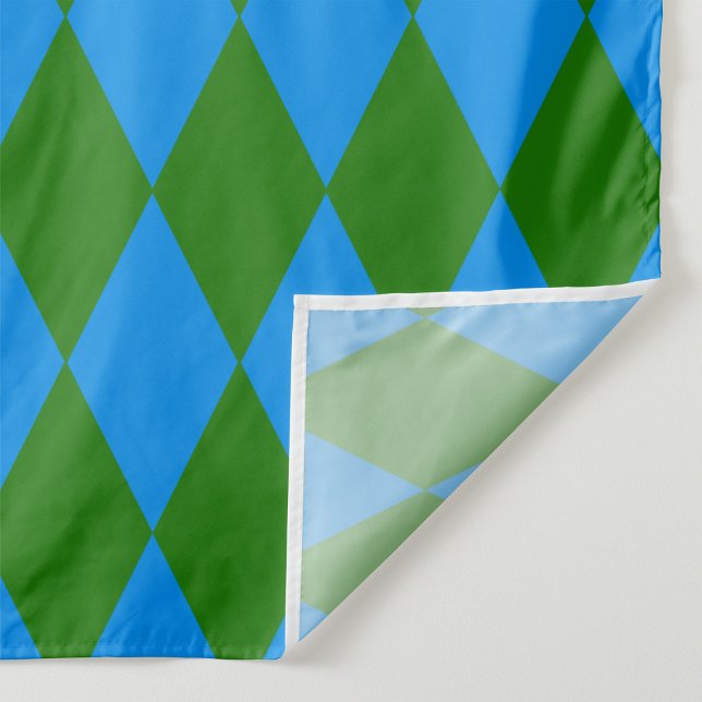 Tela Blue Green Harlequin Checkered Design  (Subido por el creador)