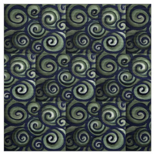 Tela Blue Green Swirl