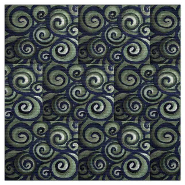 Tela Blue Green Swirl (Retal)