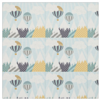 Tela Blue Hot Air Balloons