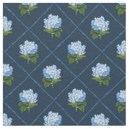 Tela Blue Hydrangea Grandmillennial Naval Azul