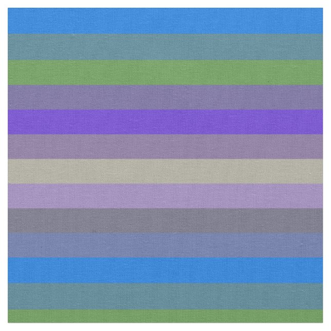 Tela Blue, Lime & Magenta Retro Stripes (De cerca)
