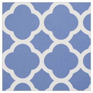 Tela Blue Modern Quatrefoil a gran escala
