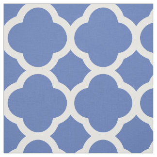 Tela Blue Modern Quatrefoil a gran escala