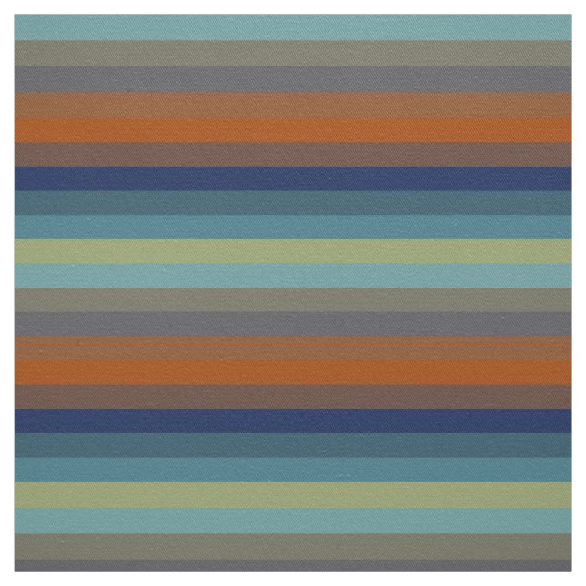 Tela Blue, orange, green, yellow and gray stripes (Retal)