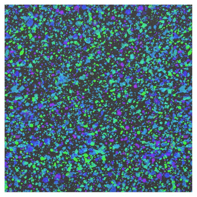 Tela Blue Splatter - Tejido de algodón en caldo (De cerca)