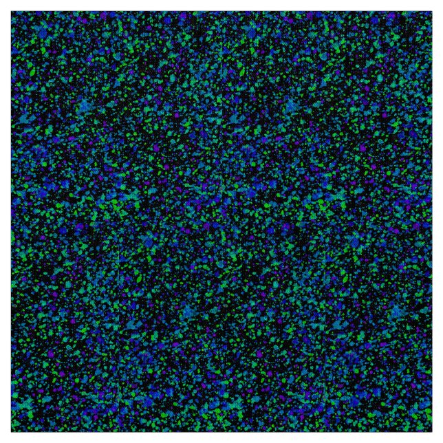 Tela Blue Splatter - Tejido de línea natural (Retal)